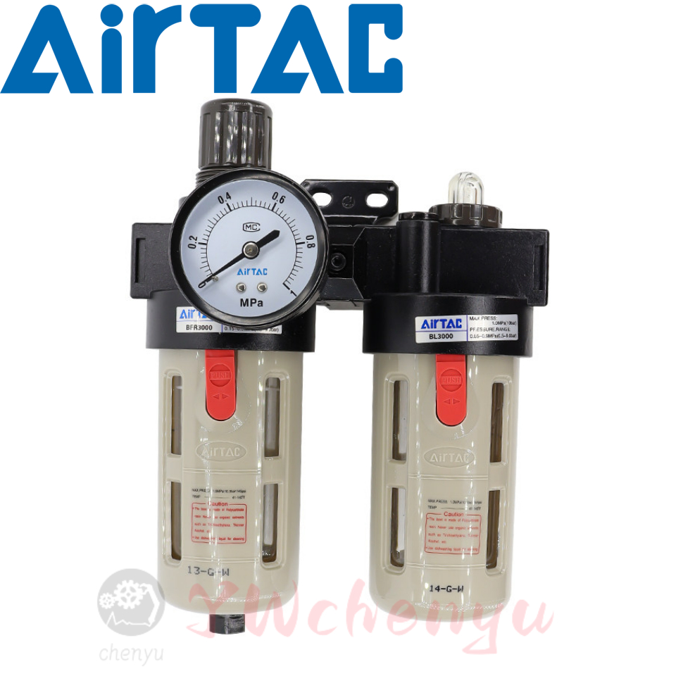 Máy tách nước dầu AirTac BFC2000 BFC3000 BFC4000 BFR2000 BFR3000 BFR4000 Van điều chỉnh áp suất