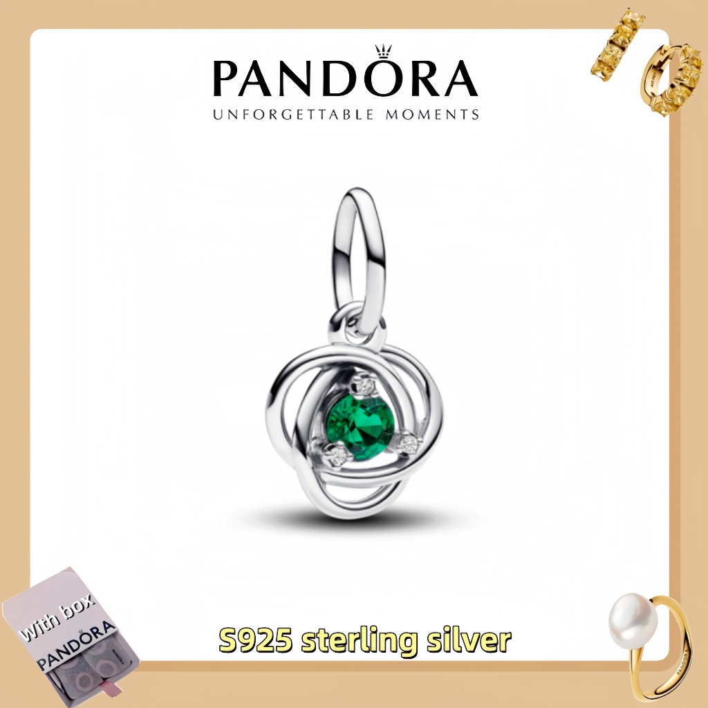 Vòng tay mặt dây chuyền trang sức bạc Pandora S925 (hộp quà tặng miễn phí) Vòng tròn vĩnh cửu màu xa