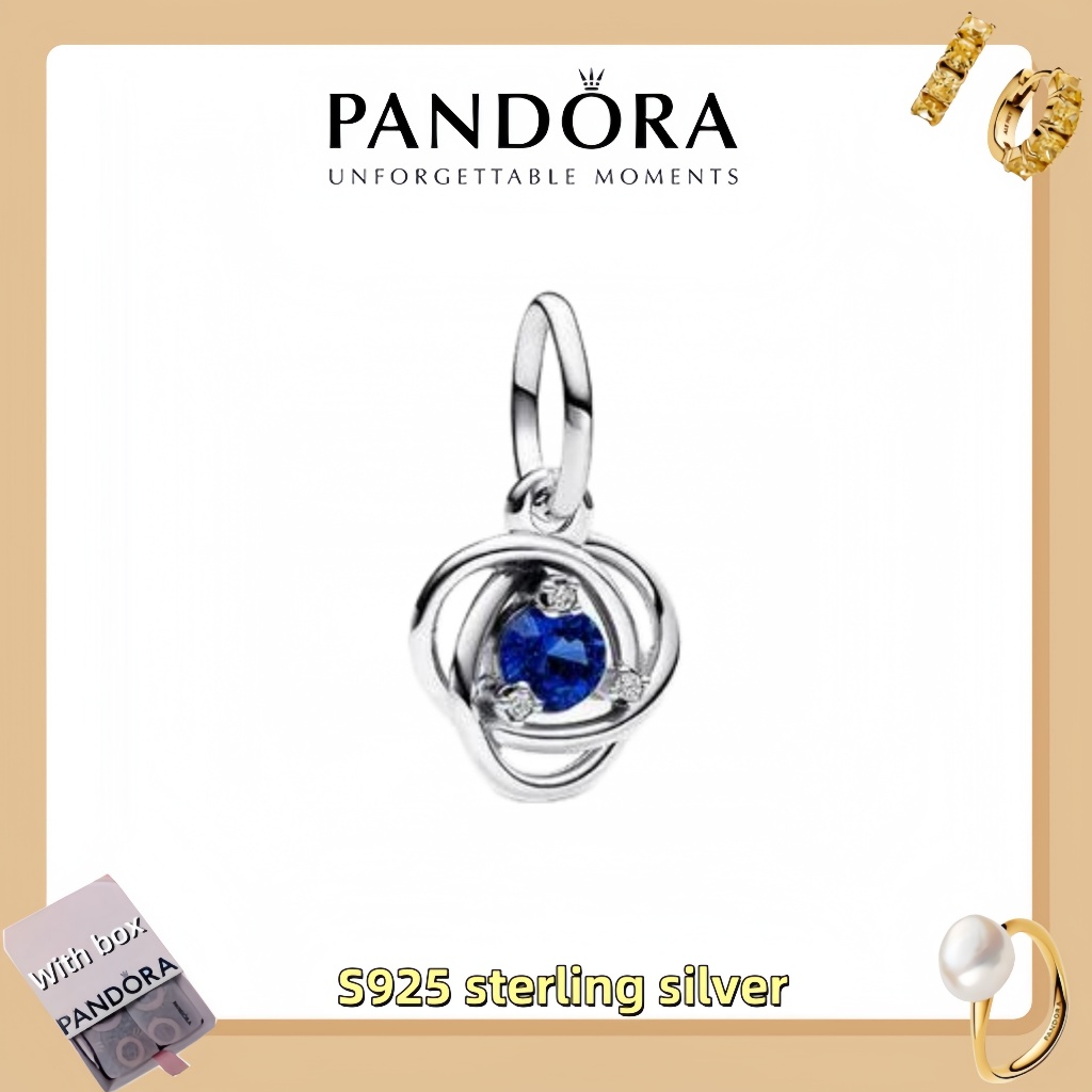 Vòng tay mặt dây chuyền trang sức bạc Pandora S925 (hộp quà tặng miễn phí) Vòng tròn vĩnh cửu màu xa