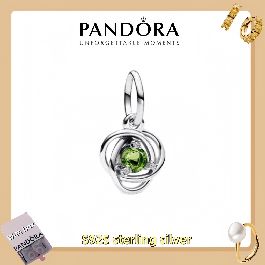 Vòng tay mặt dây chuyền trang sức bạc Pandora S925 (hộp quà tặng miễn phí) Vòng tròn vĩnh cửu màu xa