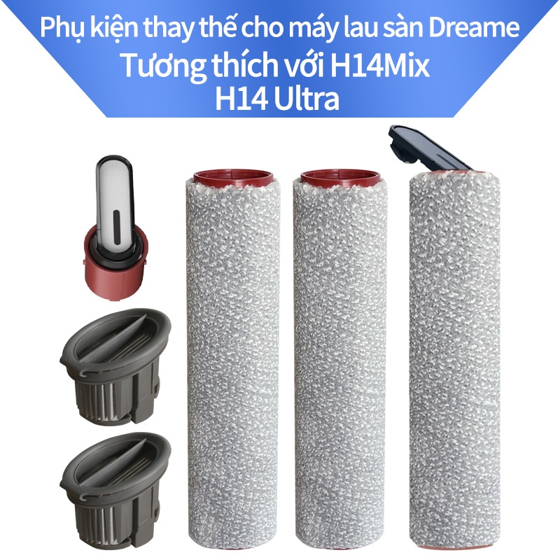 Linh kiện thay thế cho Dreame H14 Mix & H14 Ultra | Bàn chải con lăn & Phụ kiện lọc HEPA