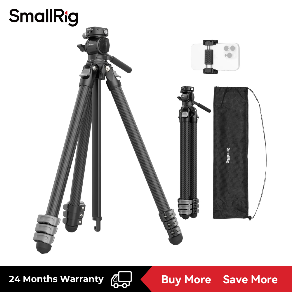 SmallRig Di Động Du Lịch Video Sợi Carbon Tripod 5877