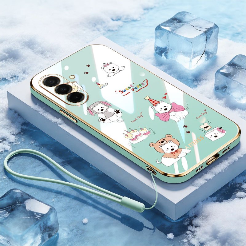 Ốp Lưng YBD Cho Samsung Galaxy A26 A34 A35 A36 A53 A54 A55 A56 M54 F54 5G Kawaii Puppy Vỏ Cứng Chống