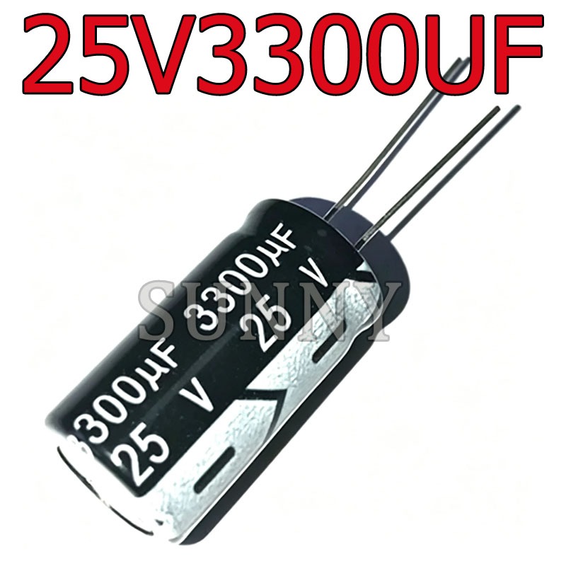 5 ~ 10 Chiếc Tụ Điện Phân In-Line 25V3300UF 3300UF 25V Tập 13 * 25MM