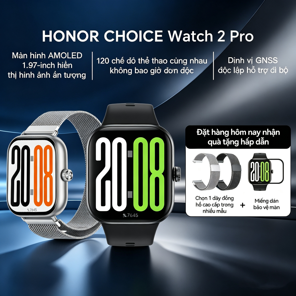 [Dây đeo bổ sung] Dây đeo HONOR Watch 2 Pro Milanese, Dây đeo thép từ tính, Kết cấu hoàn hảo, Thân m