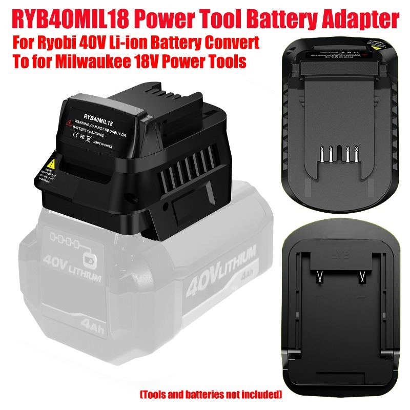 Dành Cho Pin Lithium Ryobi 40V Chuyển Đổi Cho Milwaukee 18V Dụng Cụ RYB40MIL18 Dụng Cụ Pin Adapter