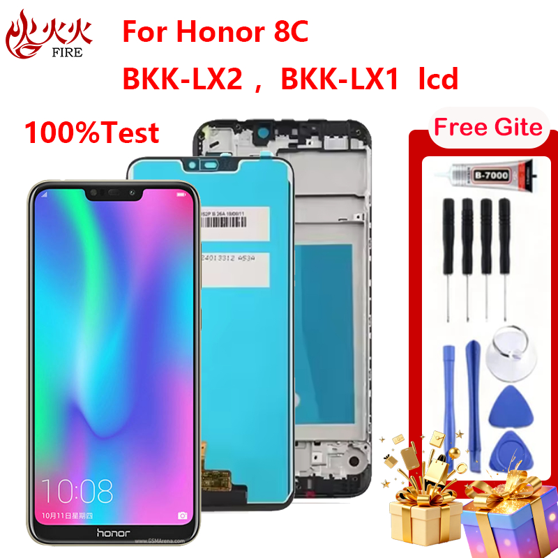 Màn Hình LCD Cho Honor 8C BKK-LX2 BKK-LX1 BKK-L21 BKK-AL00 Bộ Số Hóa Màn Hình Cảm Ứng Với Khung Thay