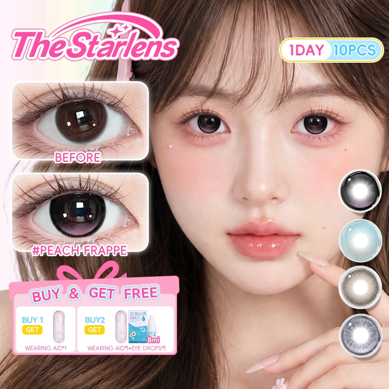Kính áp tròng The Starlens, 10 chiếc 1 ngày, DIA 14.2-14.5mm, mềm mại dùng hàng ngày, cosplay, có độ (0-8)