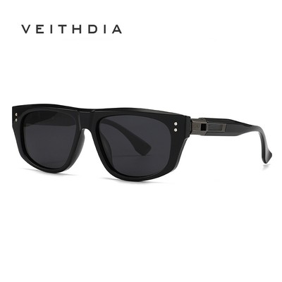 VEITHDIA Kính râm phân cực đa giác thời trang mới dành cho nam Kính râm lái xe ngoài trời hợp thời trang có bảo vệ C6004