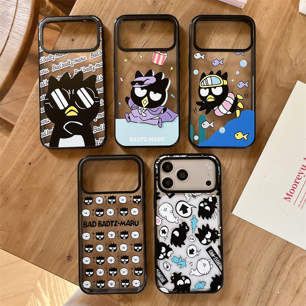Ốp điện thoại PC cứng cho iPhone 17 16 15 14 13 Pro Max Plus Cool Penguin Acrylic