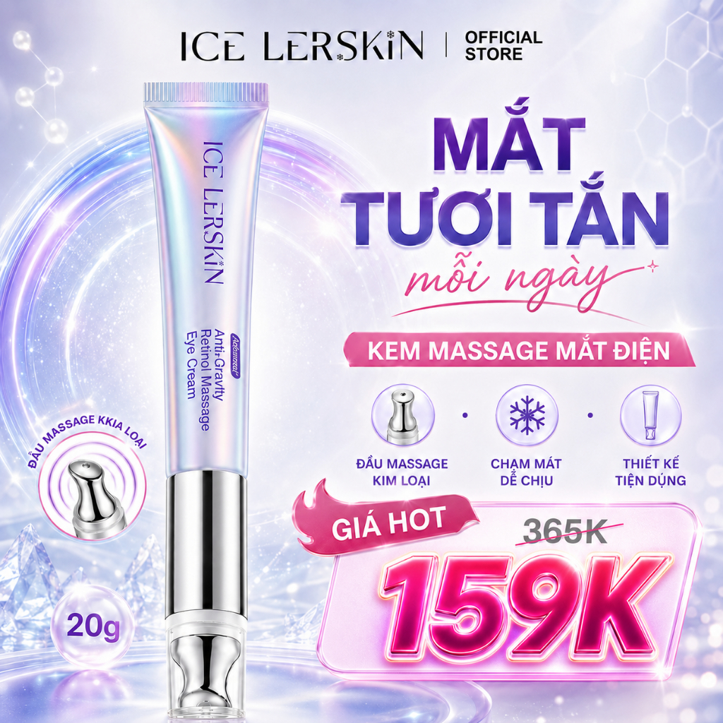Kem dưỡng mắt ICELERSKIN Retinol Chống trọng lực Nâng da chắc chắn Giảm nếp nhăn Diminishes Vòng tròn tối Hydrating cho da dầu Khí hậu ẩm