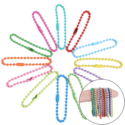 2.4mm 10string / túi Sắt Xịt Sơn Hạt Dây Xích Khóa Cho DIY Trang Sức Làm Phụ Kiện