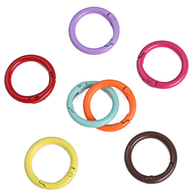 2 Chiếc 30 Mm Màu Vòng Chìa Khóa Hợp Kim Xịt Sơn Lò Xo Khóa Móc Khóa DIY Phụ Kiện Kết Nối Làm Móc Trang Sức Dây Treo