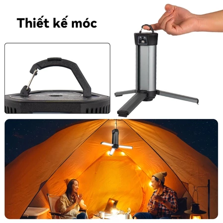 Đèn cắm trại LED siêu sáng có thể gập lại NAOMALE Z88 dành cho hoạt động xây dựng và ngoài trời