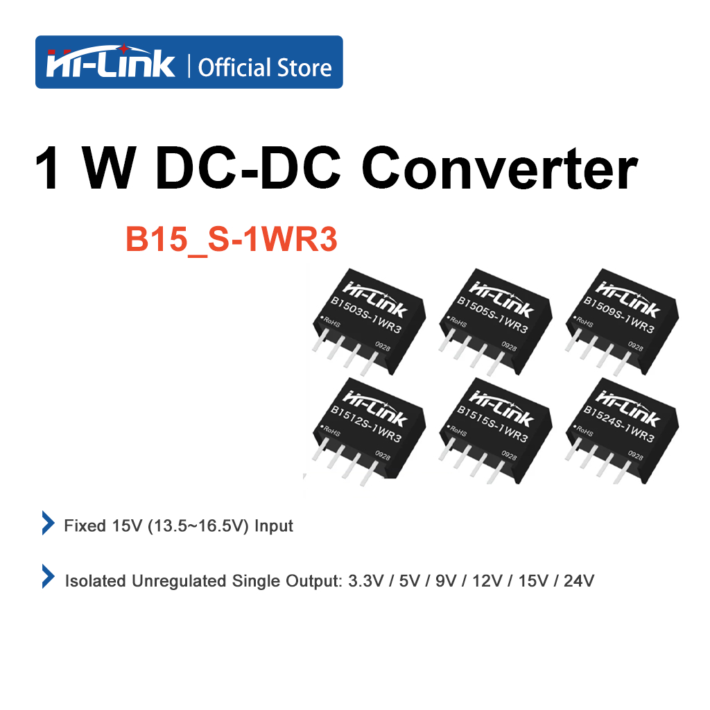 Bộ 5 Mô-đun chuyển đổi nguồn Hi-Link DC-DC B0503S-1WR3 B0505S-1WR3 B0524S-1WR3 1W 3.3V / 5V / 9V / 1