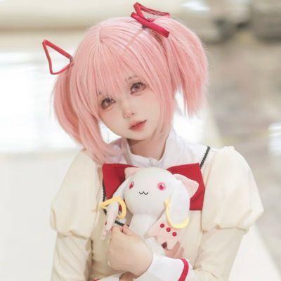 ❈ ❥ ✷ ❈ Cosplay Mũ Đội Đầu Cô Gái Ma Thuật Madoka Magica Bím Tóc Đôi Trang Phục Anime Madoka Kaname 