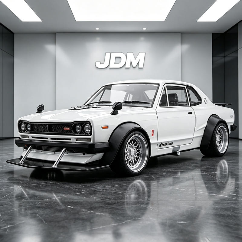 1: 22 NISSAN SKYLINE 2000 GTR KPGC10 V8 Sửa Đổi Xe Hợp Kim Xe Ô Tô Mô Hình Âm Thanh Và Ánh Sáng Kéo 