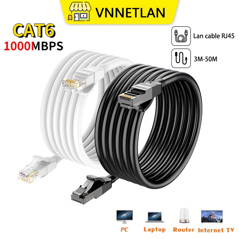 VNNETLAN dây mạng bấm sẵn 2 đầu CAT 6 dây mạng - 3m đến 50m