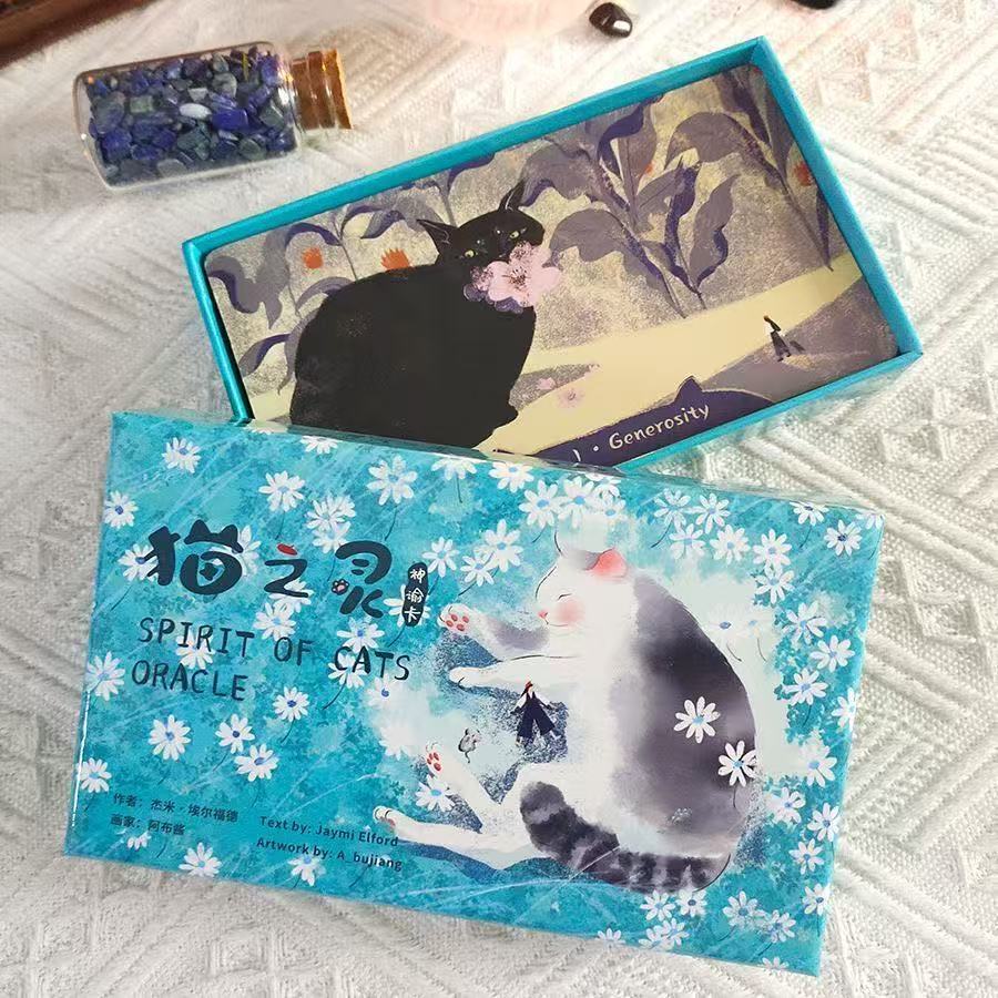 14 * 8cm Spirit of Cats Oracle Card Tiếng Anh Board Game Card Game Spirit of Cats Oracle