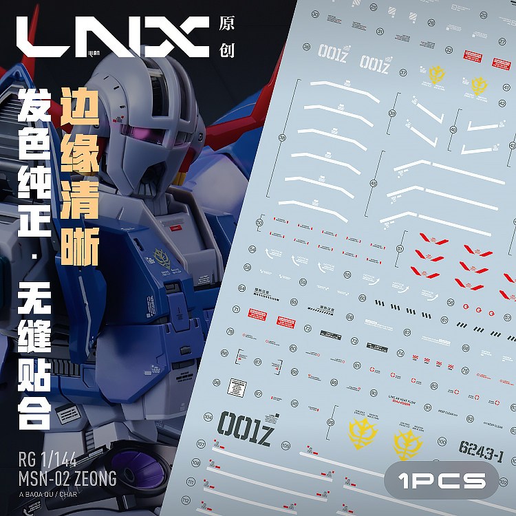 Nhãn dán nước LNX RG 1 / 144 Zeong MSN-02