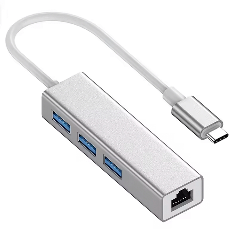 Hub chuyển đổi 3 trong 1 Type C sang HDMI USB 3.0 RJ45LAN 4K / Hub Group Converter