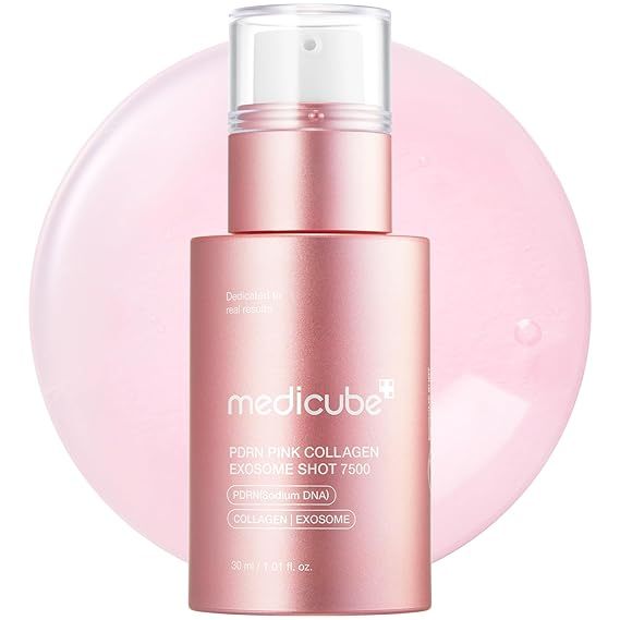 Medicube Exosome Shot PDRN Pink Collagen 7500 PPM Spicule Facial Serum | Liquid Skin Booster - Exoso