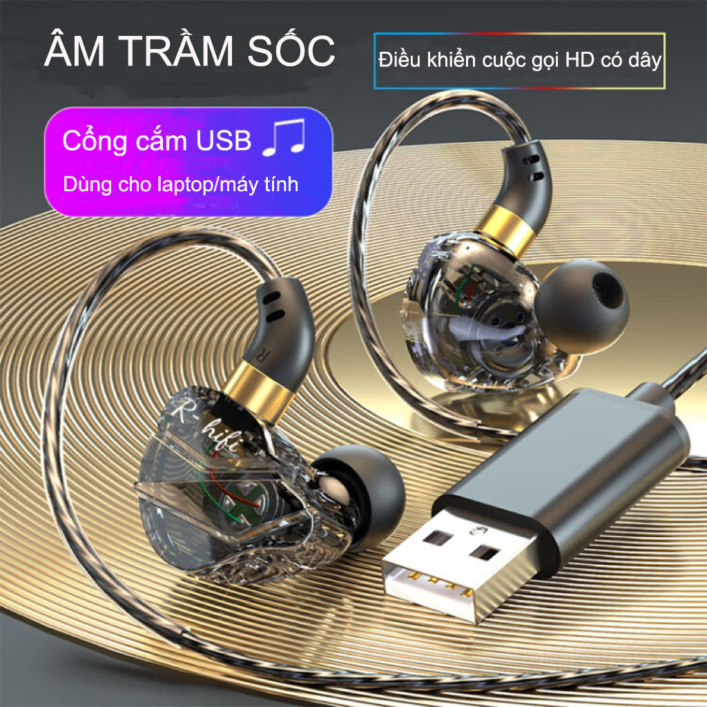 SPRISE M35 Bass Có Dây Tai Nghe Có Mic Khử Tiếng Ồn HiFi PC Máy Tính Để Bàn Tai Nghe Tai Nghe Đa Năng Kép 3.5mm / USB | BigBuy360 - bigbuy360.vn