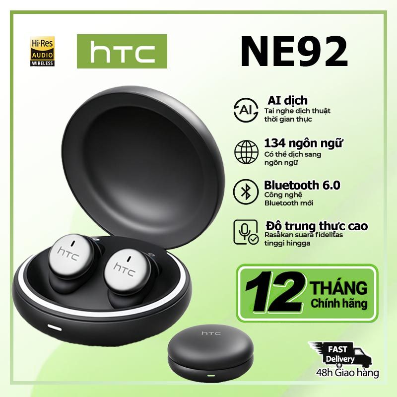 HTC NE92 2026 Tai nghe ngủ Mini mớiTWS Bluetooth 6.0 Side Sleeper Thoải mái Giảm tiếng ồn 4 cấp 40H Pin 6mm Trình điều khiển năng động Trò chơi âm nhạc Chế độ kép Tai không dây có độ trễ thấp | BigBuy360 - bigbuy360.vn