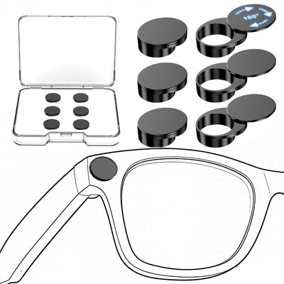 Fonken 2/4/6 Vỏ xoay đèn LED cho Ray(ban) Me(ta) Oak-ley/Way-farer/Sky-ler/Head-liner Kính chặn bảo mật Camera