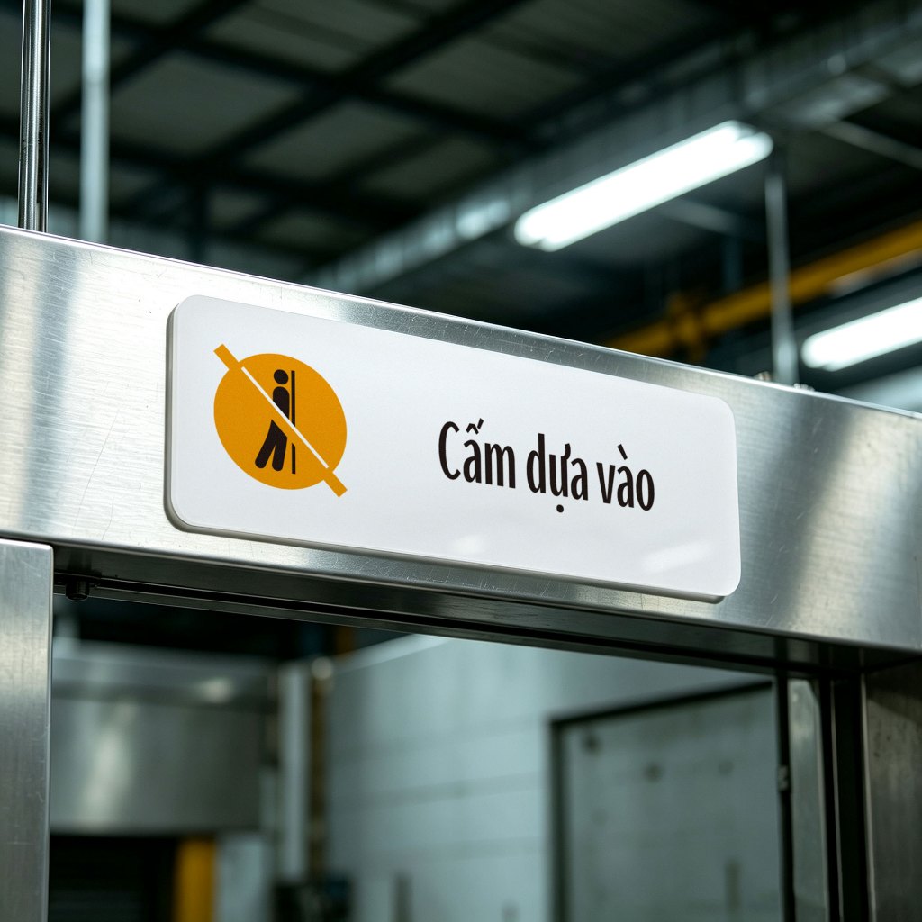 Biển cấm dựa tùy chỉnh INS 3mm Acrylic trắng sứ / 8mm PVC Keo 3M thang máy