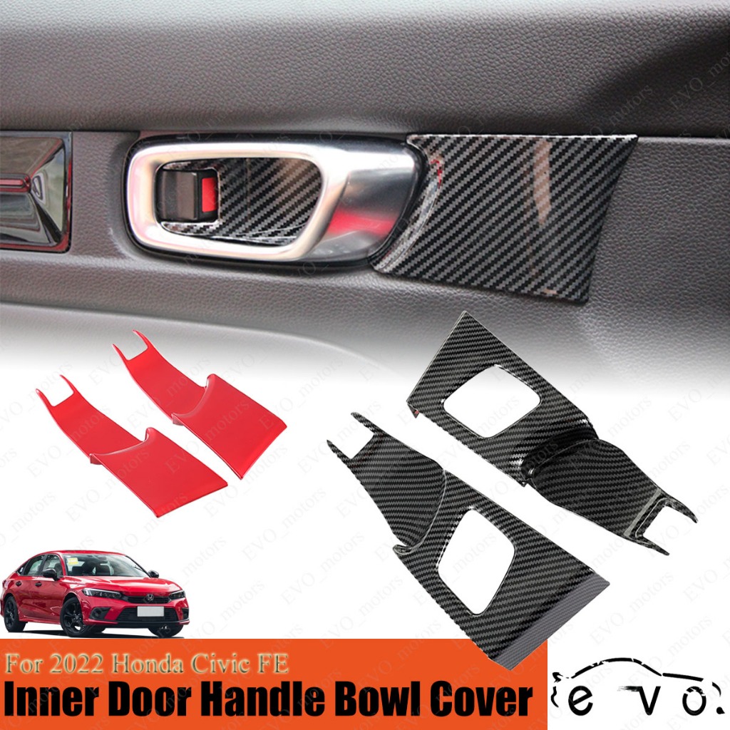 Cho 2022 - 2026 Honda Civic FE Bên Trong Bát Cửa Bao 11 Civic FE / FL Tay Nắm Cửa Bát Bao ABS Sợi Ca