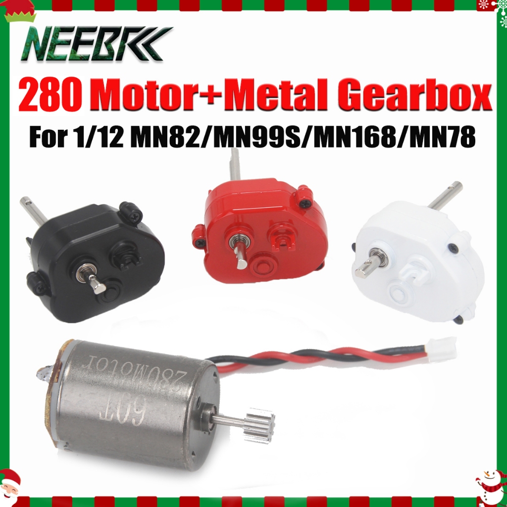 MN82 / MN99S / MN168 / MN78 Hộp Số Nâng Cấp Với 280 Động Cơ Chải Cho 1 / 12 RC RC Xe MN78 MN82 MN168