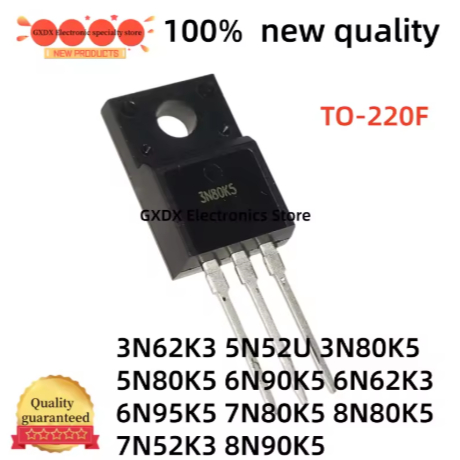 5 CÁI 100% chất lượng mới STF3N62K3 5N80K5 5N52U 6N90K5 6N95K5 7N52K3 8N80K5 TO-220F