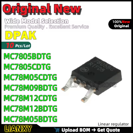 5 CHIẾC DPAK MC7805BDTG MC7805CDTG MC78M05CDTG MC78M09BDTG MC78M12CDTG MC78M12BDTG MC78M05BDTG Điều 