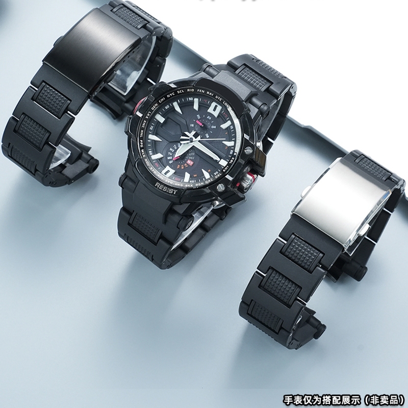 Dây đeo đồng hồ bằng thép & nhựa tổng hợp thay thế cho Casio G-SHOCK GW-A1100 A1000 GA1100 GW4000 Sk