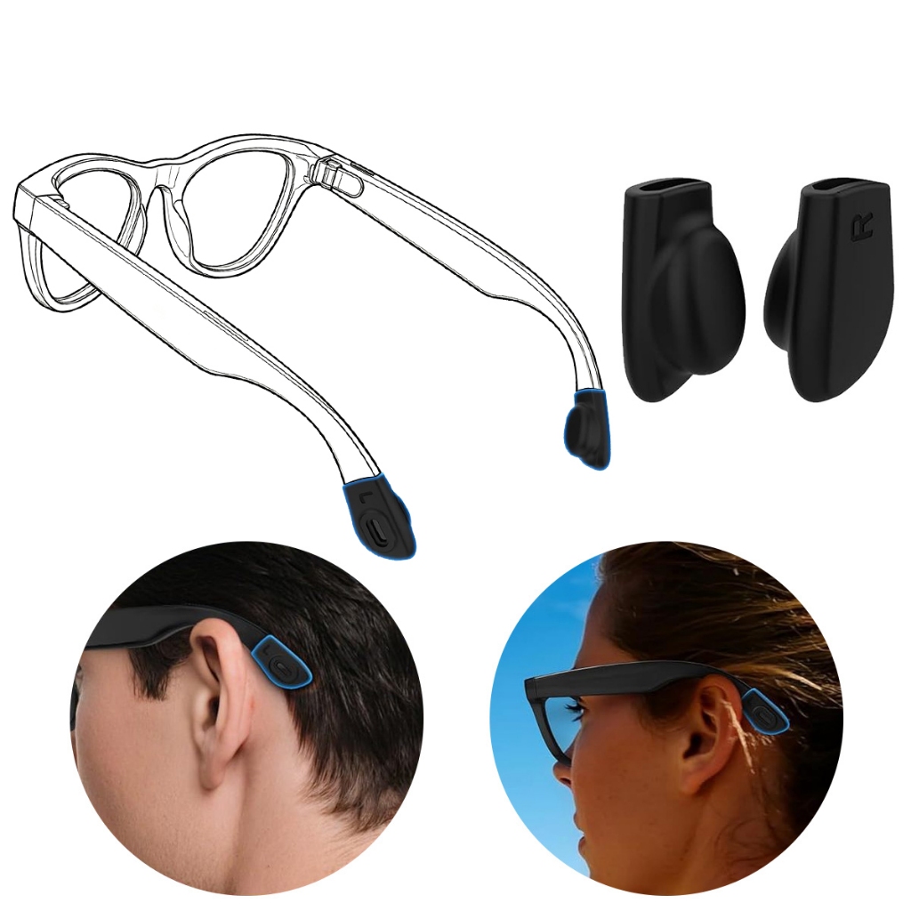 Ankndo 6 Chiếc Silicon Kính Mắt Tai Kẹp Cho Kính Meta Miếng Lót Mũi Chống Trơn Trượt Đầu Tai Mềm Cho