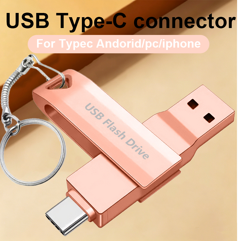 Giao diện kép USB 2 trong 1 Type C có USB-A - Pendrive chuyển nhanh cho iPhone Samsung Xiaomi Redmi 