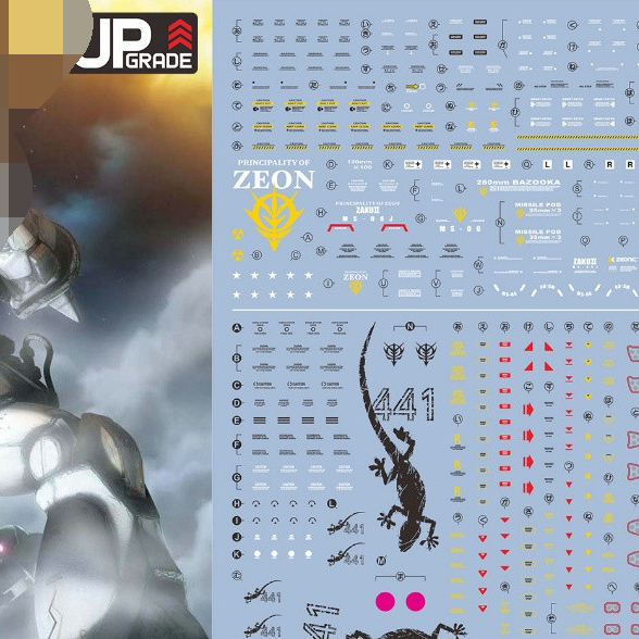 20260717 Decal trượt nước chi tiết EVO áp dụng cho mẫu MG 1 / 100 MS-06J Ogre trắng ZAKU 2.0 không c