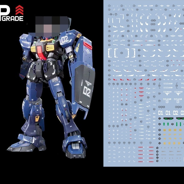 20260717 Decal trượt nước chi tiết EVO áp dụng cho mẫu RG 1 / 144 MK2 Titans không chứa EVORG007