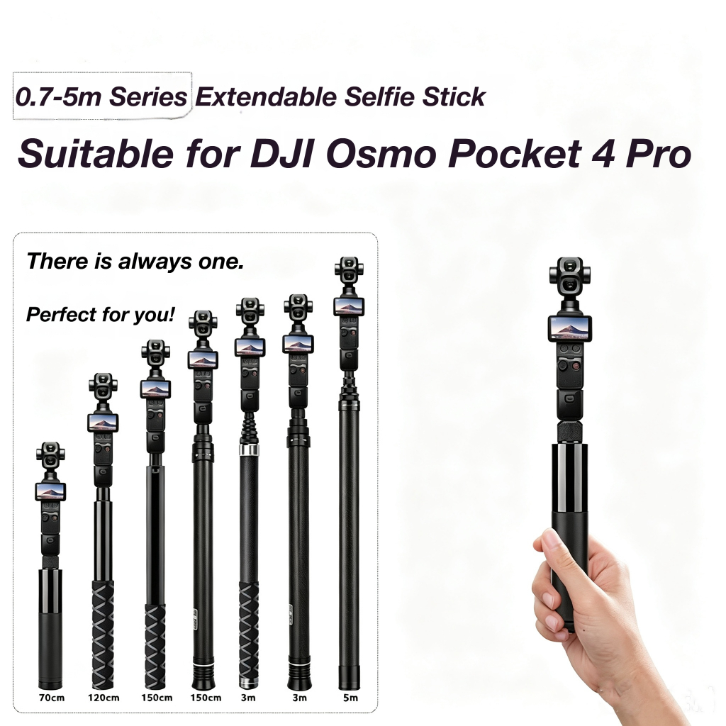 Tay cầm Máy ảnh Selfie Stick Thanh nối dài Máy ảnh Selfie Rod cho Insta360 X5 / X4 Air / X3 / Go Ult