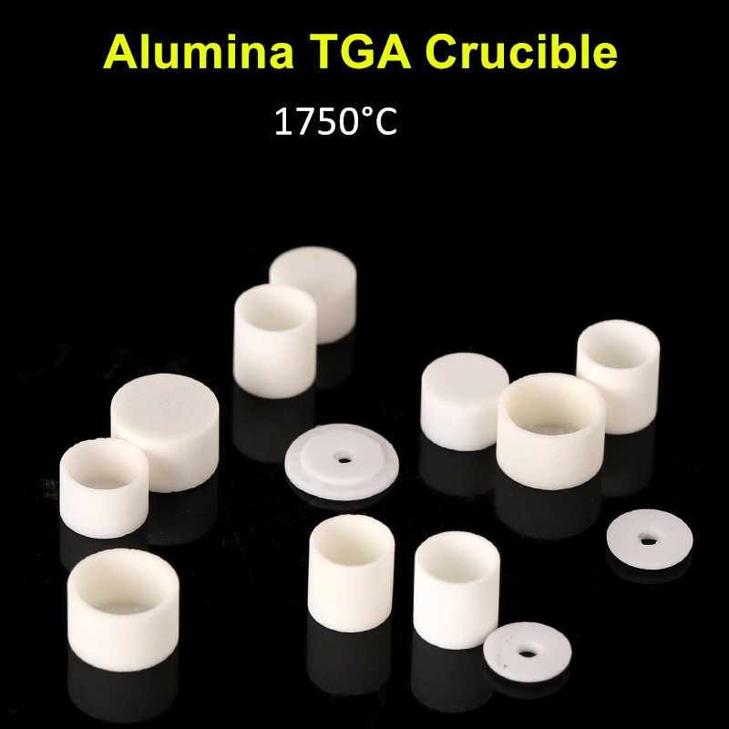 10 Chiếc Alumina TGA Crucible Có Nắp 5x4mm, Phân Tích Nhiệt Chảo Mẫu Al2O3 Độ Tinh Khiết Cao / DTA /