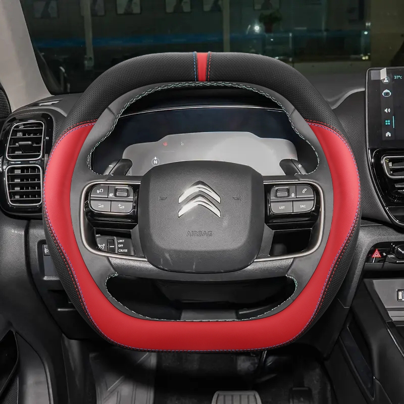Vỏ bọc vô lăng ô tô bằng da sợi nhỏ cho Citroen C4X C5X C5 Aircross e-Berlingo C4 2026 2026 Phụ kiện