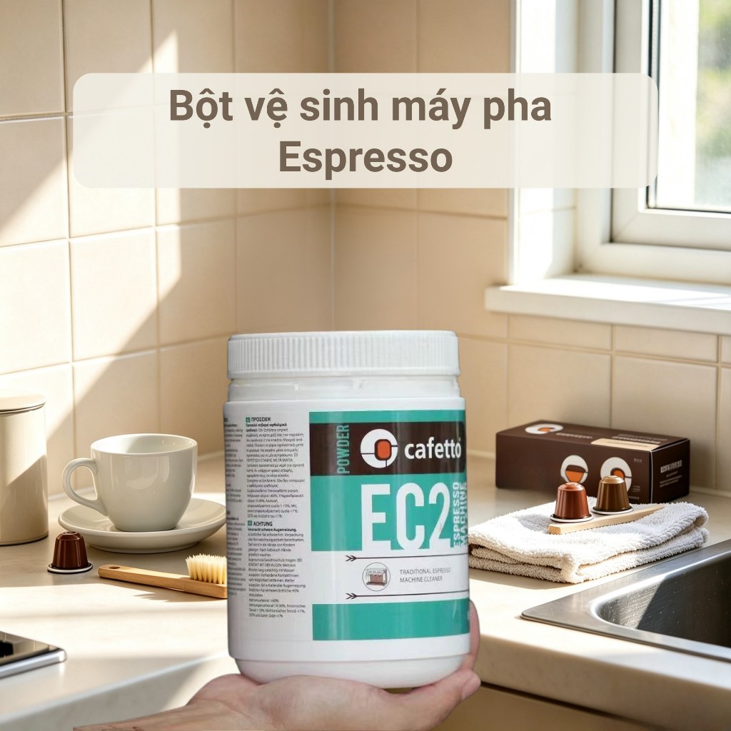 Bột Vệ Sinh Máy Pha Cà Phê CAFETTO EC2 1kg Chính Hãng Úc | Bột Làm Sạch Máy Espresso