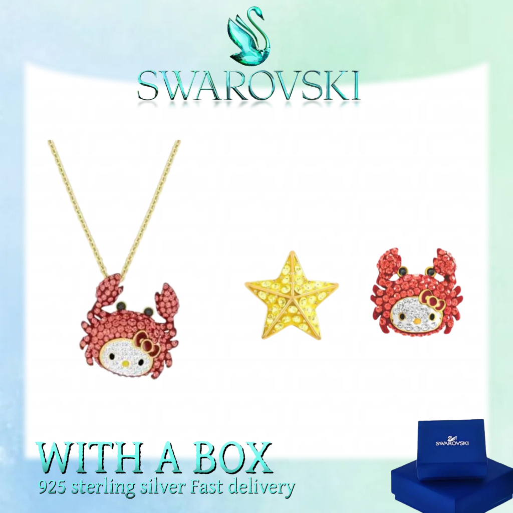 Đại lý mua cao cấp cho trang sức Swarovski làm bằng bạc nguyên chất Swarovski Thời trang Hello Kitty