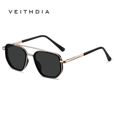 VEITHDIA Mới Nam Kim Loại Kính Mát Phân Cực Thời Trang Chống Tia UV400 Lái Xe Câu Cá Ngoài Trời Kính Chống Nắng GS6002