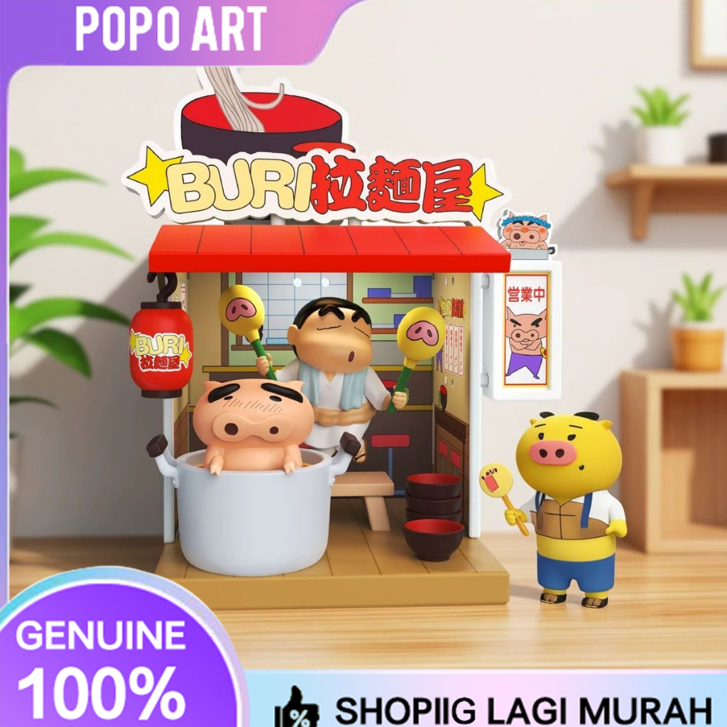 Crayon Shin-chan Haruhibe Shopping Street Blind Box Mini Cầm Tay Văn Phòng