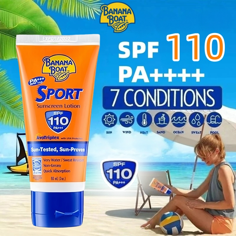 Kem chống nắng Banana Boat Sport Ultra SPF110 PA+++ 90ml, Kem chống nắng thể thao Banana Boat