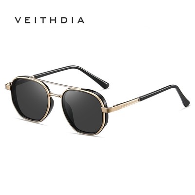 VEITHDIA Nam Thời Trang Phi Công Phân Cực Lái Xe Kính Câu Cá Bằng Kim Loại Mới Kính Ngoài Trời Có Bảo Vệ UV400 Cho GS6027