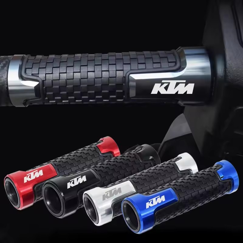 Xe Máy CNC Nhôm Chống Trơn Trượt Tay Cầm Tay Cầm logo Duke Cho KTM DUKE 125DUKE390 DUKE200 690 DUKE 