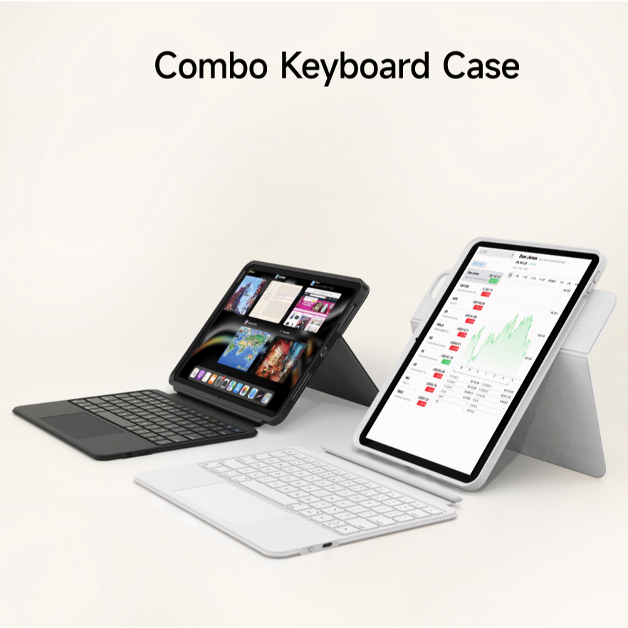 Vỏ bàn phím từ xoay cho 11 "iPad Pro 4/3/2/1 & 10,9" iPad Air 5/4th iPad Air 11 'M3 / M2